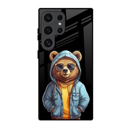 QRIOH Cartoon Printed Lightweight Silicone Samsung Galaxy S24 Ultra Glass Back Case-image-87