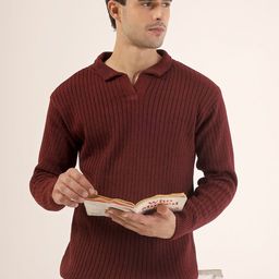 THE BEETEL HOUSE Shirt Collar Ribbed Pullover-picture-8