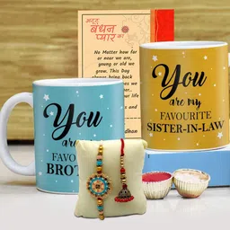 SKYTRENDS Multicoloured 2 Pieces Printed Ceramic Matte Cups-52