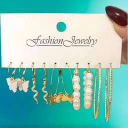 AKISON JEWELS 5 Pair Korean Drop Earrings-image-79