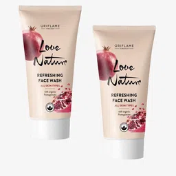 Oriflame Set Of 2 Love Nature Refreshing Face Wash With Organic Pomegranate- 50 ml Each-picture-14