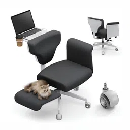 DROGO Grey FreedomX CrossLeg Adjustable OfficeChair-picture-36