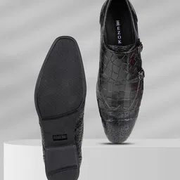 EZOK Men Leather Round Toe Slip-On Casual Shoes-picture-0
