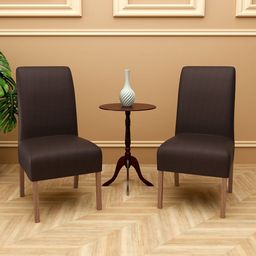 Kuber Industries Set Of 2 Brown Stretchable Chair Covers-picture-48