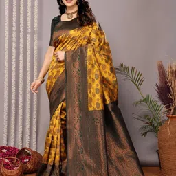 RASVRITI Woven Design Zari Art Silk Banarasi Saree-image-44