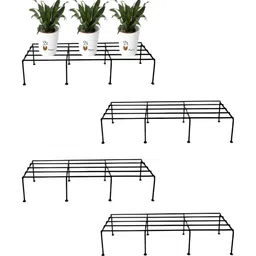 NIYARA 4-Pcs Black Rectangular Planter Stands-34
