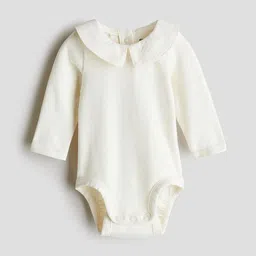 H&M Muslin-Collared Cotton Bodysuit-image-36