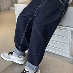 LULU & SKY Boys Tapered Fit High-Rise Slash Knee Jeans-picture-11