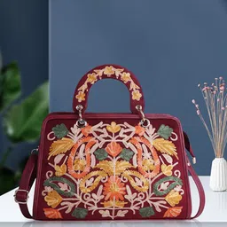 EVEDA Women Floral Printed Structured Satchel Bag-26