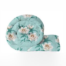 JP SHINE Sea Green & White Floral Heavy Winter 210 GSM Double Bed Comforter-image-81