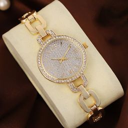 HAUTE SAUCE by Campus Sutra Women The Orne Roman-Link Round Watch California Gold-31