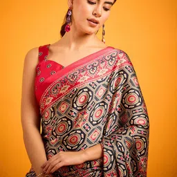 Sangria Printed Saree With Blouse Piece-picture-4