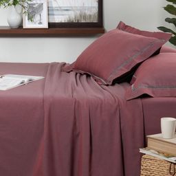 MASPAR Cotsmere Emmie Red Yarn Dyed Cotton King Bedsheet With Pillow Case - 2.75 x 2.75 m-image-30