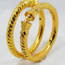 Sattik Gold Brass Bangle-image-81