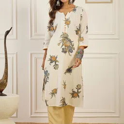 Anouk Women Floral Printed Liva Kurta-picture-35