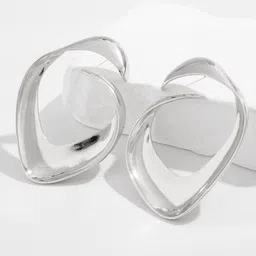 StyleCast x Revolte Silver-Plated Contemporary Drop Earrings-11