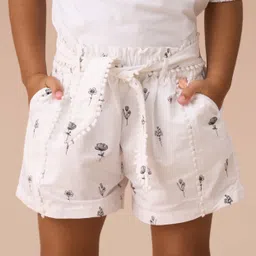 Angel & Rocket Girls Conversational Printed Cotton Shorts-image-51