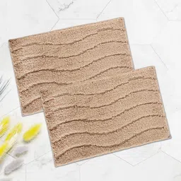 Myntra Elegant Homes 2-Pcs Brown Textured Anti-SkidDoormats-11