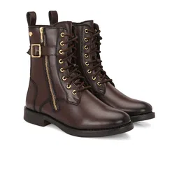 Delize Women Casual Block-Heeled Ankle Lace Up Boots-image-71