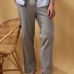 Dennis Lingo Men Straight Fit Mid Rise Pleated Regular Trousers-image-57