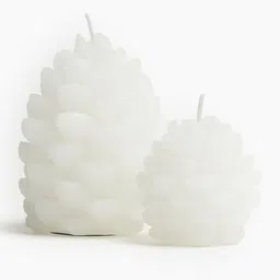 H&M White Small Pine-Cone-Shaped Candle-image-77