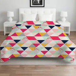 IVAZA Multicoloured Floral Microfiber AC Room 210 GSM Double Bed Comforter-3