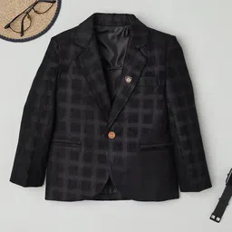 Ridokidz Boys Checked Tailored Fit Single Breasted Blazer-image-18