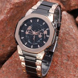 French Accent Men Embellished Dial & Stainless Steel Bracelet Style Straps Analogue Watch SS25_FAWC1030-image-88
