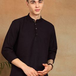 FUBAR Men Solid Daily Straight Short Kurta-image-14