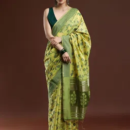 Mitera Floral Woven Design Chanderi Saree-picture-27