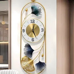 DECOR WISHES Gold-Toned & Blue Vintage Wall Clock-41