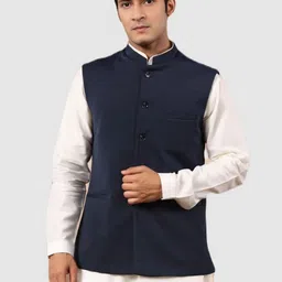 BAESD Mandarin Collar Regular Fit Waistcoat-image-52