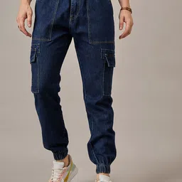 STUDIO NEXX Men Straight Fit Mid-Rise Cargo Styles Jeans-image-54