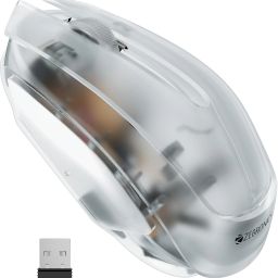 ZEBRONICS ZEB-CLEAR Wireless mouse , Nano receiver,3 Buttons, Transparent Body (WHITE) Wireless Ambidextrous Optical Mouse-image-54