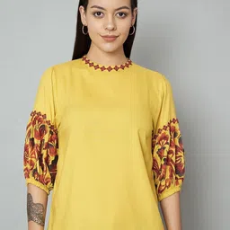 all about you Women Floral Printed Round Neck Top-image-84