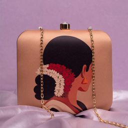 ARTKLIM Printed Buckle Detail Box Clutch-image-55