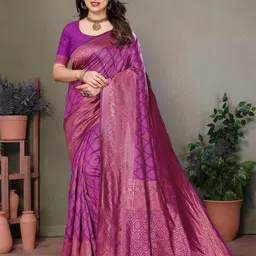 VEDANT VASTRAM Woven Design Zari Saree-image-73