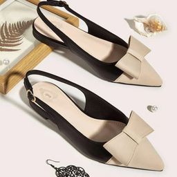 Stylestry Women Colourblocked Flats Mules With Bows-image-26