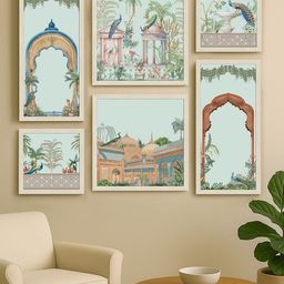 Art Street White & Beige 6 Pieces Paper Other Wall Arts-picture-4