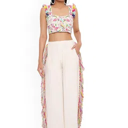 Payal Singhal Women Yoke Design Layered Kurta with Skirt-3