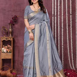 Moda Rapido Woven Design Zari Silk Blend Kanjeevaram Saree-picture-28