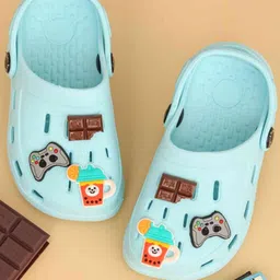 Yellow Bee Boys Clogs with Gamepad Chocolate & Fruit Smoothie Shoe Charms-picture-7