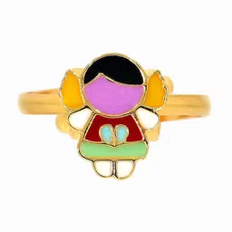 BHIMA 22K BIS Hallmark 916 Purity Yellow Gold Enamel Animated Kids Ring-85