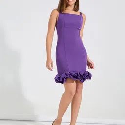 Styli Shoulder Straps Ruffled Bodycon Dress-image-50