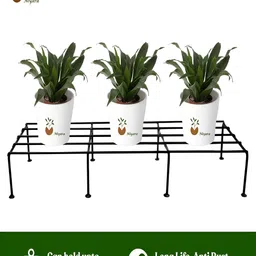 NIYARA 4-Pcs Black Rectangular Planter Stands image 5