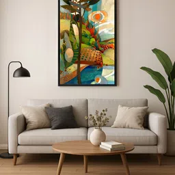 999Store Black & Green Canvas Abstract Wall Paintings-image-88