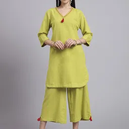 aayusika V-Neck Tunic With Trouser Co-Ords-image-56