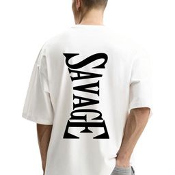 Fashnobic Men Typography Printed Round Neck Cotton Oversized T-shirt-picture-40