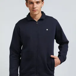 French Connection Men Solid Front-Open Cotton Sweatshirts-picture-13