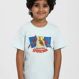 Nauti Nati Boys Spider Man Printed Antimicrobial Cotton T-Shirt-image-85